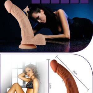 8.5"" Real Extreme Vibrating Dildo Flesh