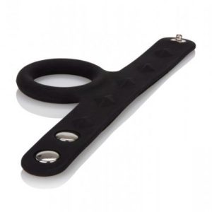 3-Snap Scrotum Ring - Medium Black