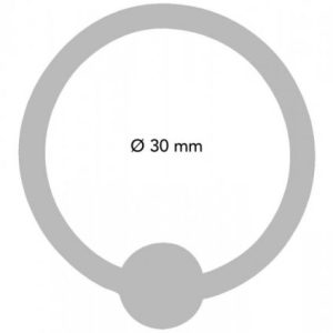 Acorn Ring 30 mm Silver