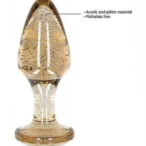 Acrylic Goldchip Butt Plug Set - Gold