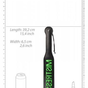 'Mistress'' Paddle - Glow in the Dark - Black/Neon Green