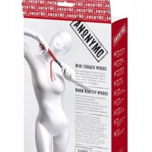 Anonymo flogger, PU leather, red, 28 cm