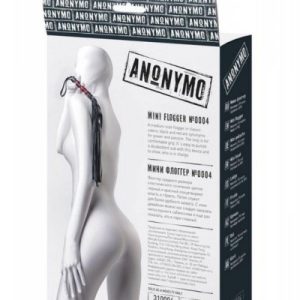 Anonymo flogger, PU leather, black, 45 cm