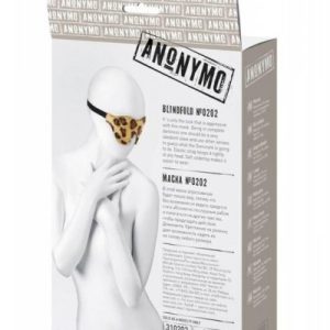 Anonymo mask, PU leather, print, 26 cm