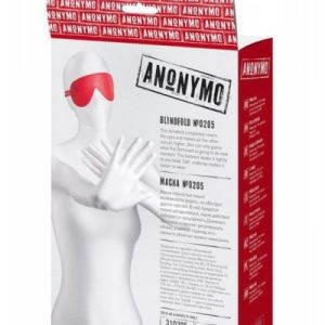 Anonymo mask, PU leather, red, 65 cm