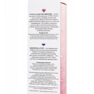 A-TOYS, Vibrator Fela with Clitoral Stimulator, Silicone, Pink, 20.5 cm, 10 speeds, 2xAAA