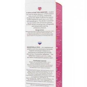 A-TOYS, Vibrator Nessy with Clitoral Stimulator, Silicone, Pink, 20 cm, 10 speeds, 2xAAA