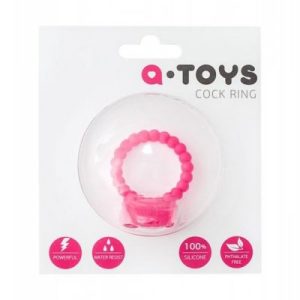 A-TOYS, Penis VibroRing, Silicone, Pink, O3.5 cm