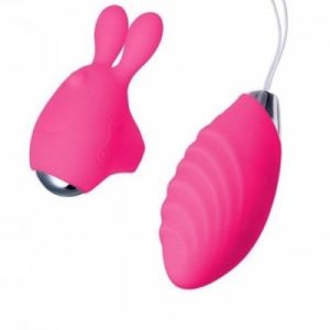 JOS VITA finger vibrating egg and vibrating attachment, silicone, pink, 8.5 and 8 cm