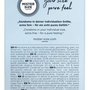 Mister Size 53mm pack of 10
