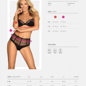 Bielizna-Sharlotte komplet 2-częściowy czarny L/XL