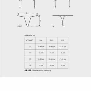 Bielizna-Catia pas do pończoch i stringi L/XL