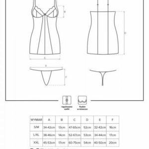 Bielizna- Heartina koszulka i stringi czerwona XXL