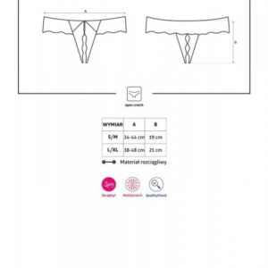 Bielizna- Miamor stringi otwarte czarne XXL