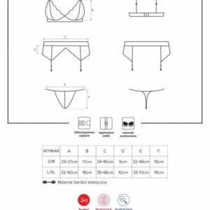 Bielizna-810-SEG-1 komplet 3-częściowy czarny L/XL