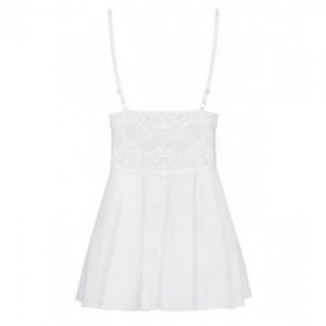 Bielizna-810-BAB-2 babydoll i stringi biała L/XL