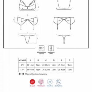 Bielizna-818-SEG-1 komplet 3-częściowy L/XL