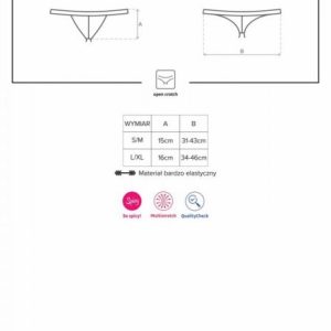 Bielizna-828-THC-1 stringi otwarte  S/M