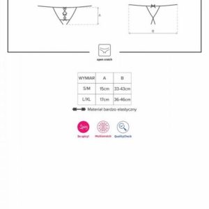 Bielizna-831-THC-1 stringi otwarte  S/M