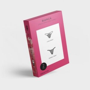 Bianca 2-pak stringi otwarte L/XL