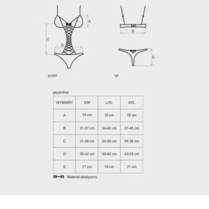 Bielizna-Gepardina kostium 3-częściowy  S/M