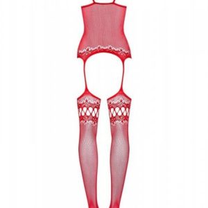 Bielizna-Bodystocking F214 czerwony  S/M/L