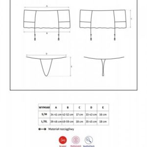 Bielizna-Miamor pas i stringi  S/M