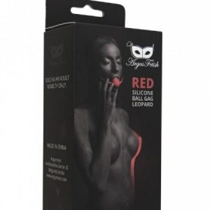 Red Silicone Ball Gag Leopard