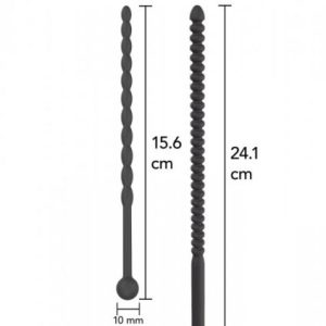 Ribbed Penis Dilator Set 2 pcs Black