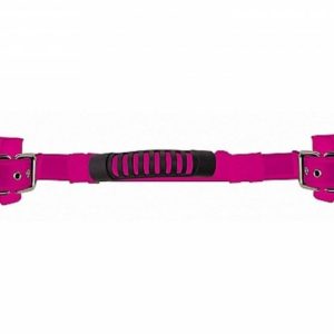 Adjustable Leather Handcuffs - Pink